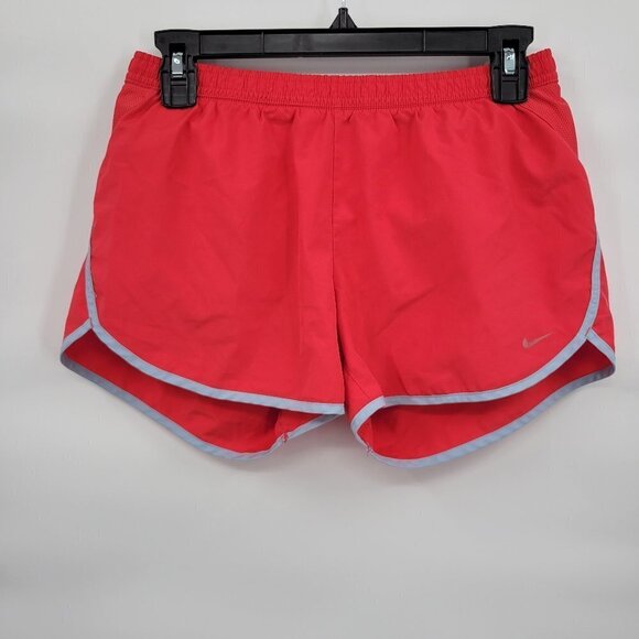 Nike Women Red Active Dri Fit Stay Cool Running Athletic Shorts Size Small - Picture 1 of 12